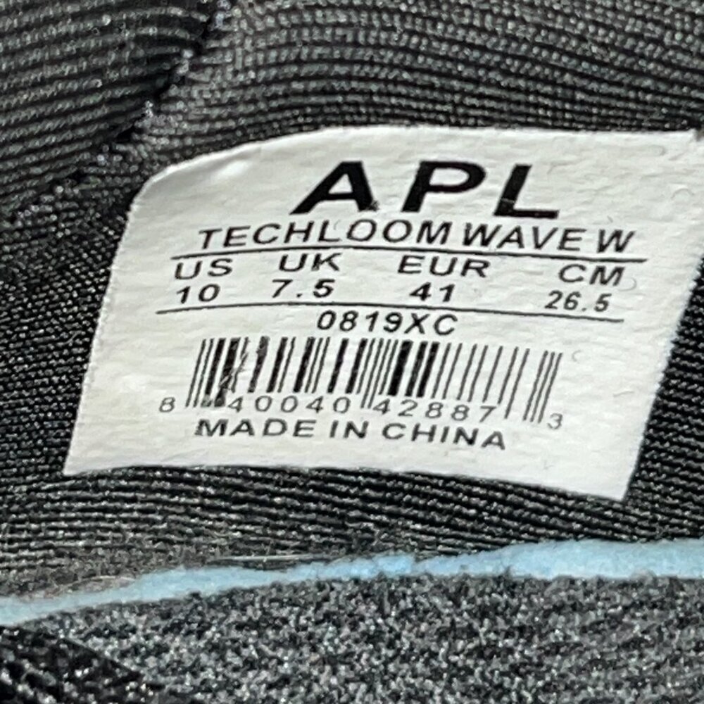 Apl Athletic Propulsion Labs Women's Techloom Wave Runners Sz 10 Black White Euc — image 4 of 8
